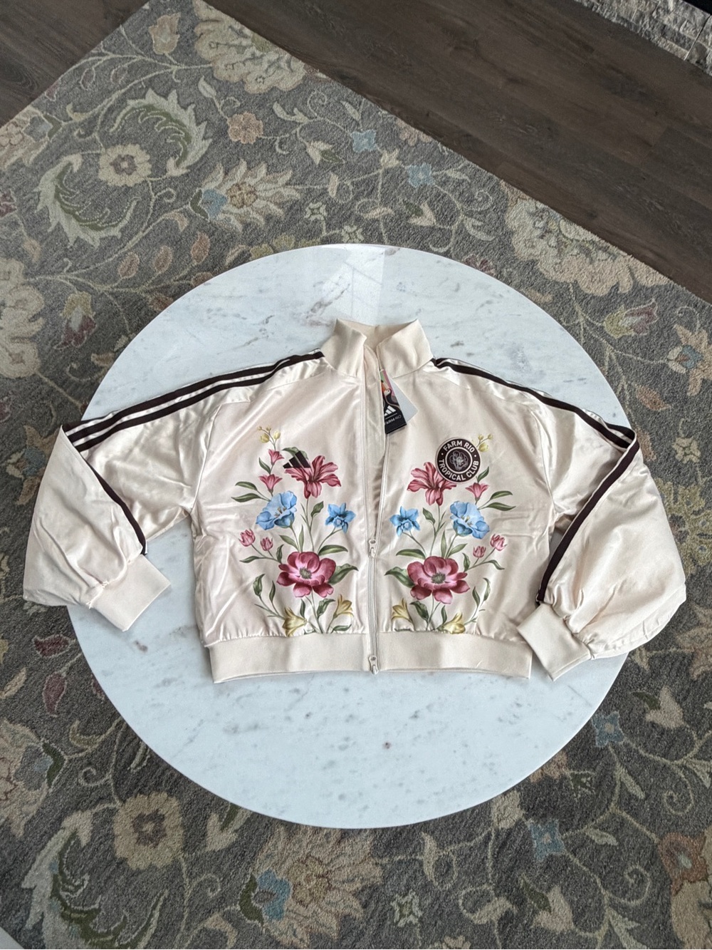 Adidas x FARM Rio Ainika Floral Premium Track Jacket Women’s XL NWT KZ5539